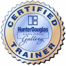 In February 2005 Kurt and Claudia Evers, owners of The Blind Alley attended the four day Window Fashions Gallery Certified Training at Hunter Douglas in Broomfield, Colorado. Kurt and Claudia received training and certification with the goal of providing customers with a thoroughly satisfying shopping experience.
